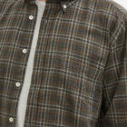 Portuguese Flannel Men's Mill Check Flannel Shirt in Grey/Brown