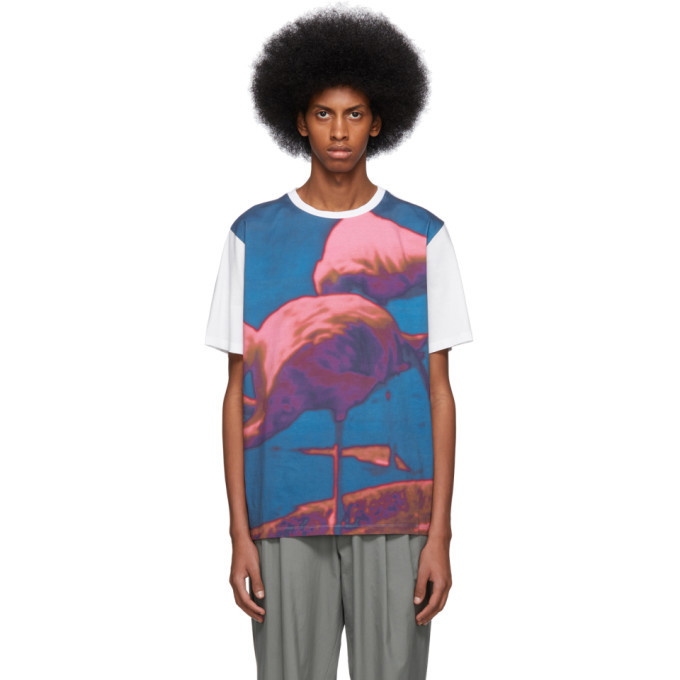 Photo: Paul Smith SSENSE Exclusive White Pauls Photo Flamingo T-Shirt