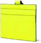 Palm Angels - Iconic Leather-Trimmed Neon PU Cardholder - Yellow