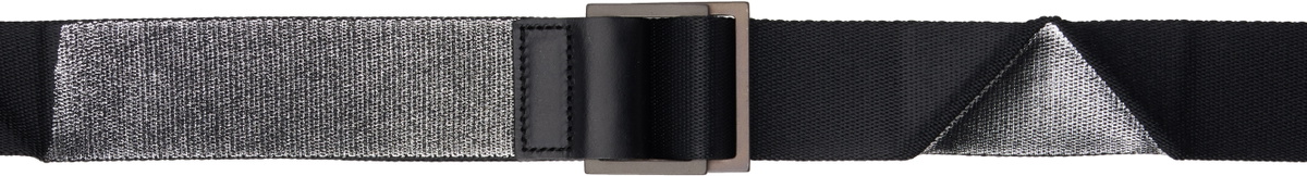 132 5. ISSEY MIYAKE Black & Silver Standard Reversible Belt