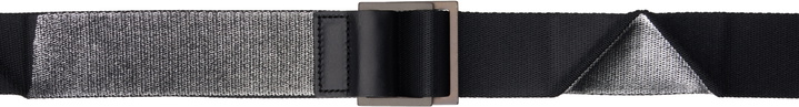 Photo: 132 5. ISSEY MIYAKE Black & Silver Standard Reversible Belt