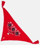 Moncler Embroidered wool scarf