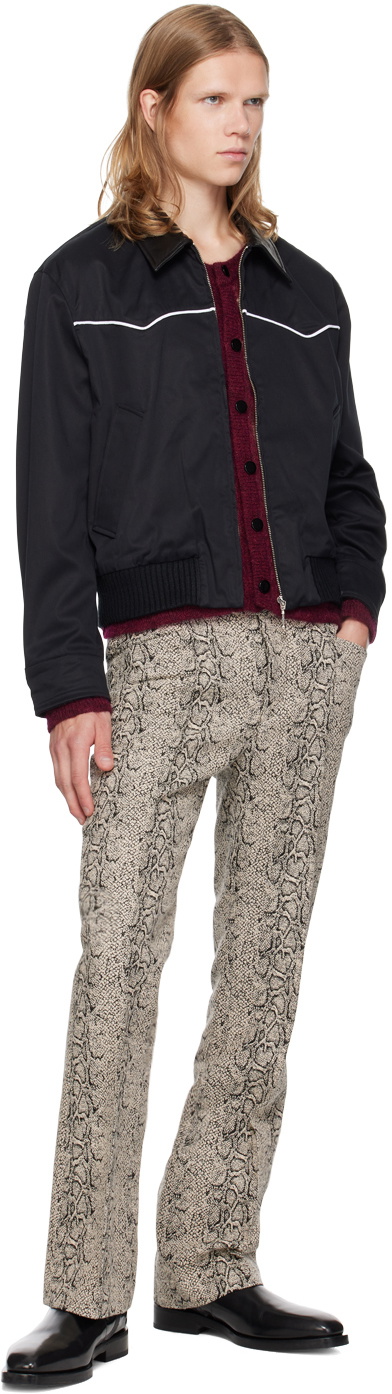 Ernest W. Baker Black Western Harrington Jacket Ernest W. Baker