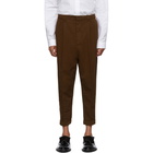 AMI Alexandre Mattiussi Brown Oversized Carrot Fit Trousers