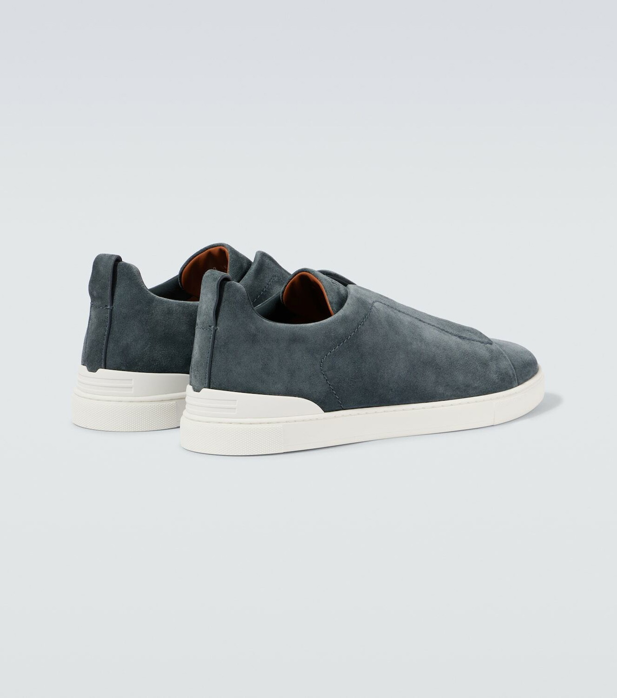 Zegna Triple Stitch suede slip-on sneakers Zegna display picture 3