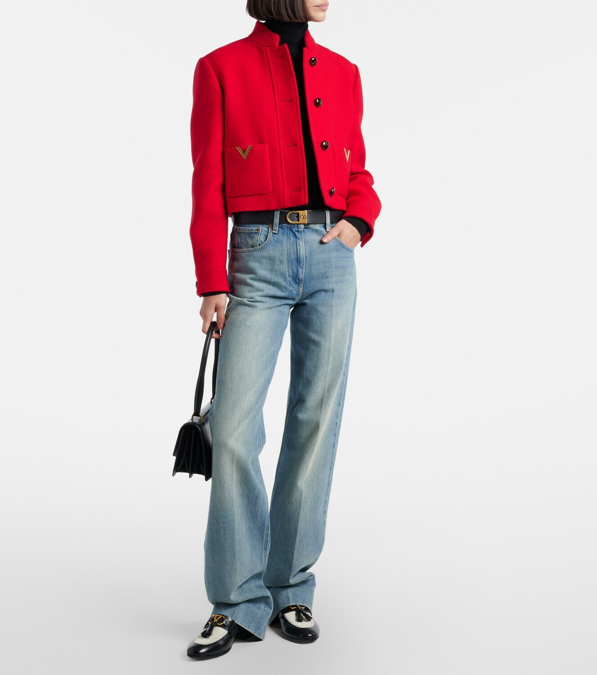 Valentino Garavani Vaniteux VLogo leather loafers