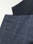 RICHARD JAMES - Slim-Fit Prince of Wales Checked Linen and Wool-Blend Suit Jacket - Blue