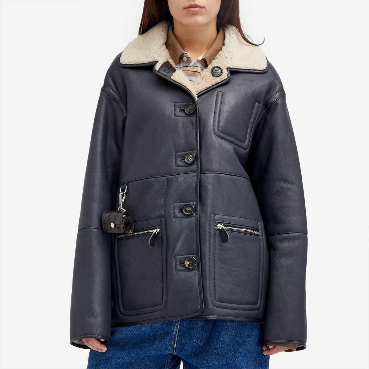Saks Potts Women's Ada Jacket in Navy/Beige