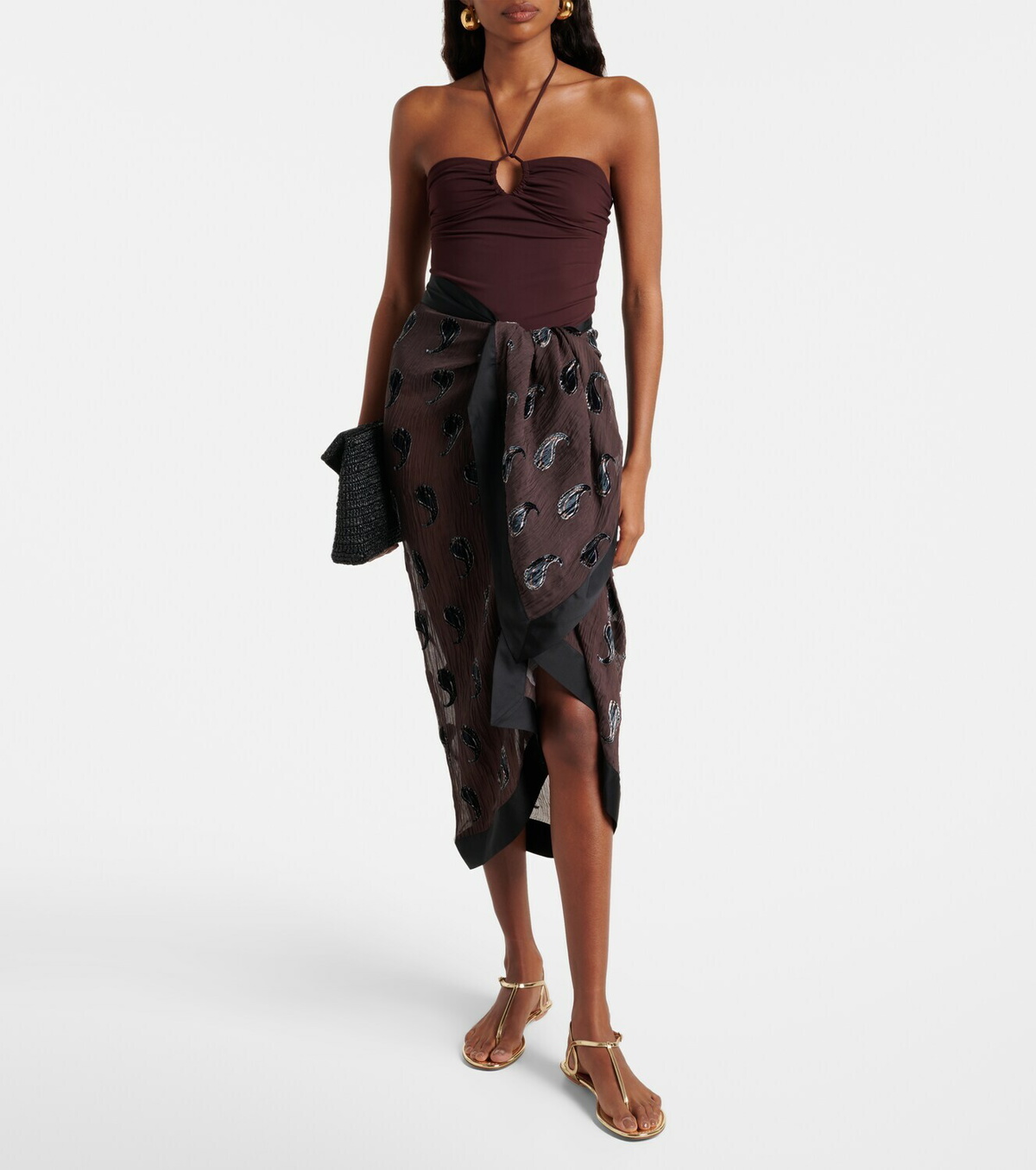 Tory Burch Keyhole halterneck swimsuit
