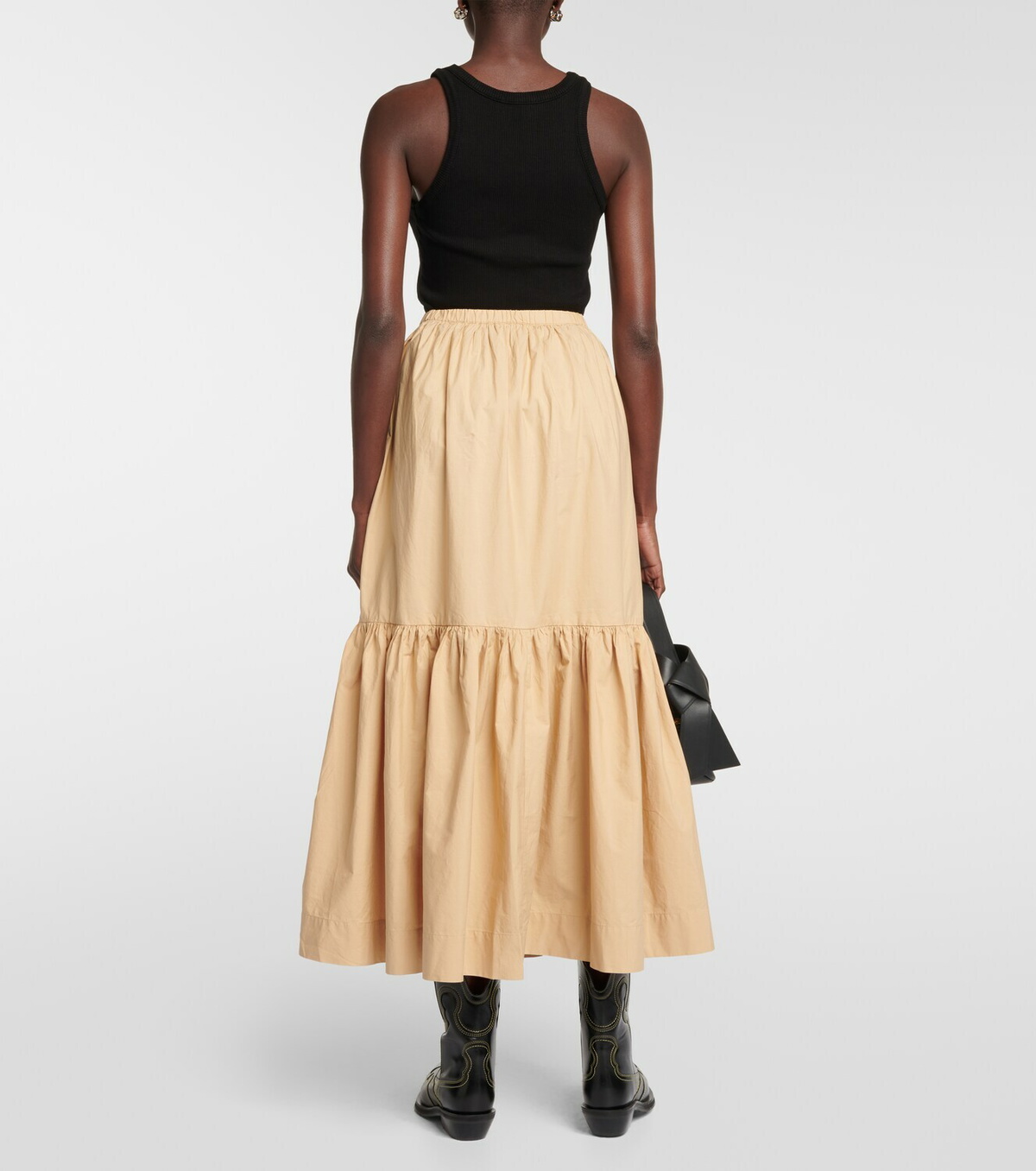 【関税＆送料込み】Ganni Organic Cotton Maxi Skirt Ganni Cotton poplin maxi skirt GANNI