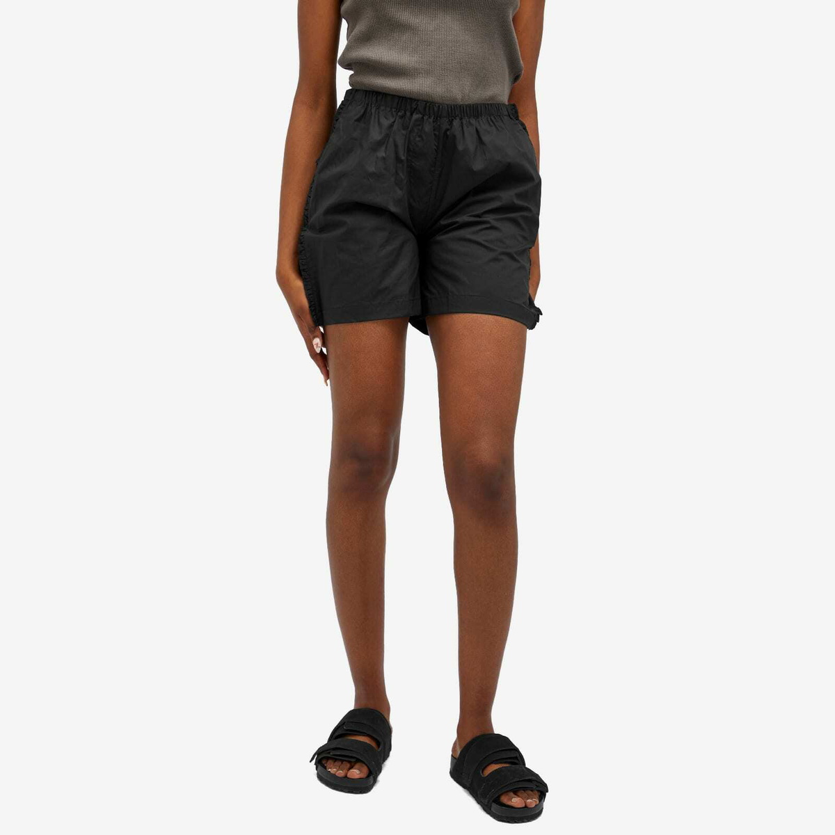 Deiji Studios Women's Ruffle Shorts in Black