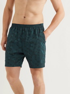 True Tribe - Neat Steve Mid-Length Printed ECONYL Jacquard Swim Shorts - Blue