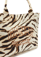 Ganni Printed Xxl Shopper Canvas Tote bag - Cream - One Size