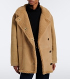 Veronica Beard Lavington shearling-lined suede coat