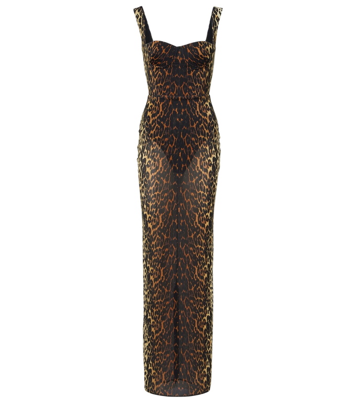 Photo: Alex Perry Leopard-print mesh gown
