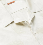 Barena - Camp-Collar Printed Cotton Half-Placket Shirt - Neutrals