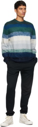 PS by Paul Smith Blue Ombre Stripe Mohair Sweater