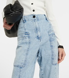 Proenza Schouler - Chambray high-rise cargo jeans