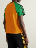 adidas Consortium - Wales Bonner Logo-Print Striped Cotton T-Shirt - Yellow