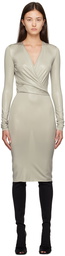 Rick Owens Lilies Taupe Cleo Midi Dress