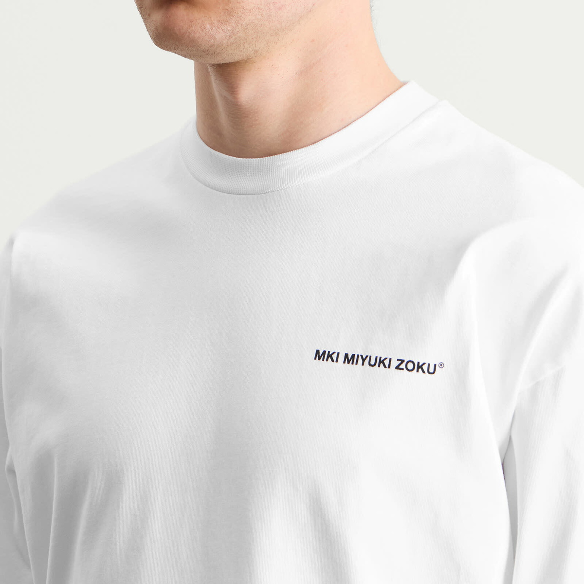 MKI Men's Uniform Long Sleeve T-Shirt in White