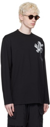 Y-3 Black Graphic Long Sleeve T-Shirt