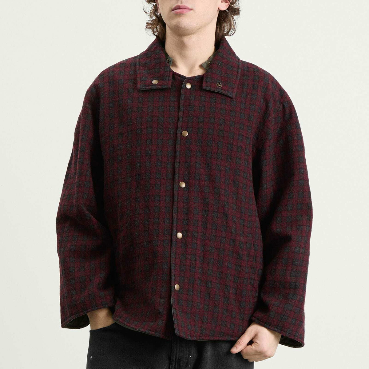 Maison Margiela Men's Reversible Short Parka Jacket in Military