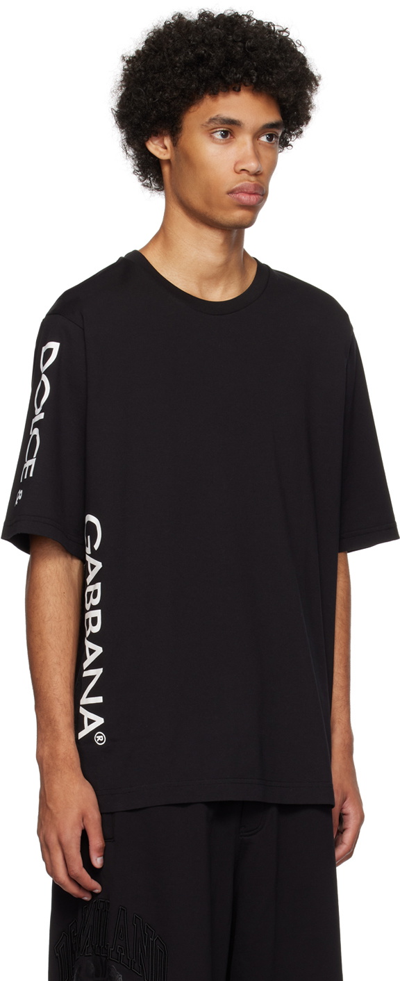 Dolce & Gabbana Black Printed T-Shirt Dolce & Gabbana