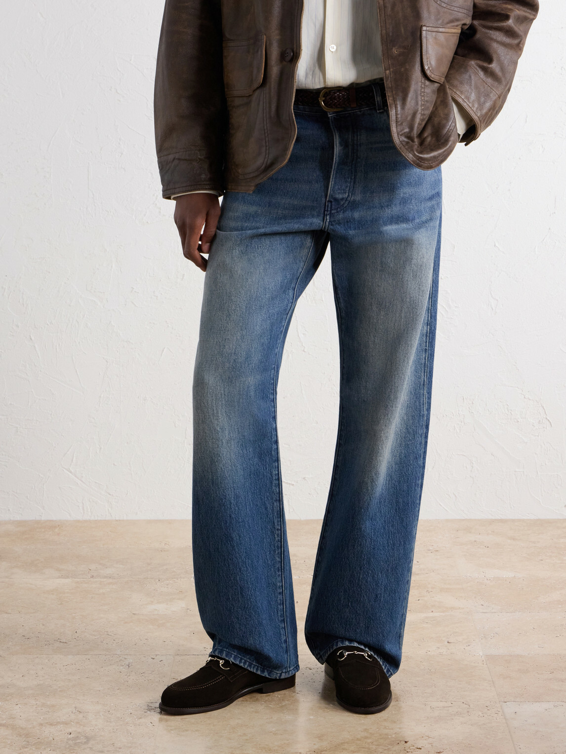 MORJAS - The Horsebit Suede Loafers - Brown