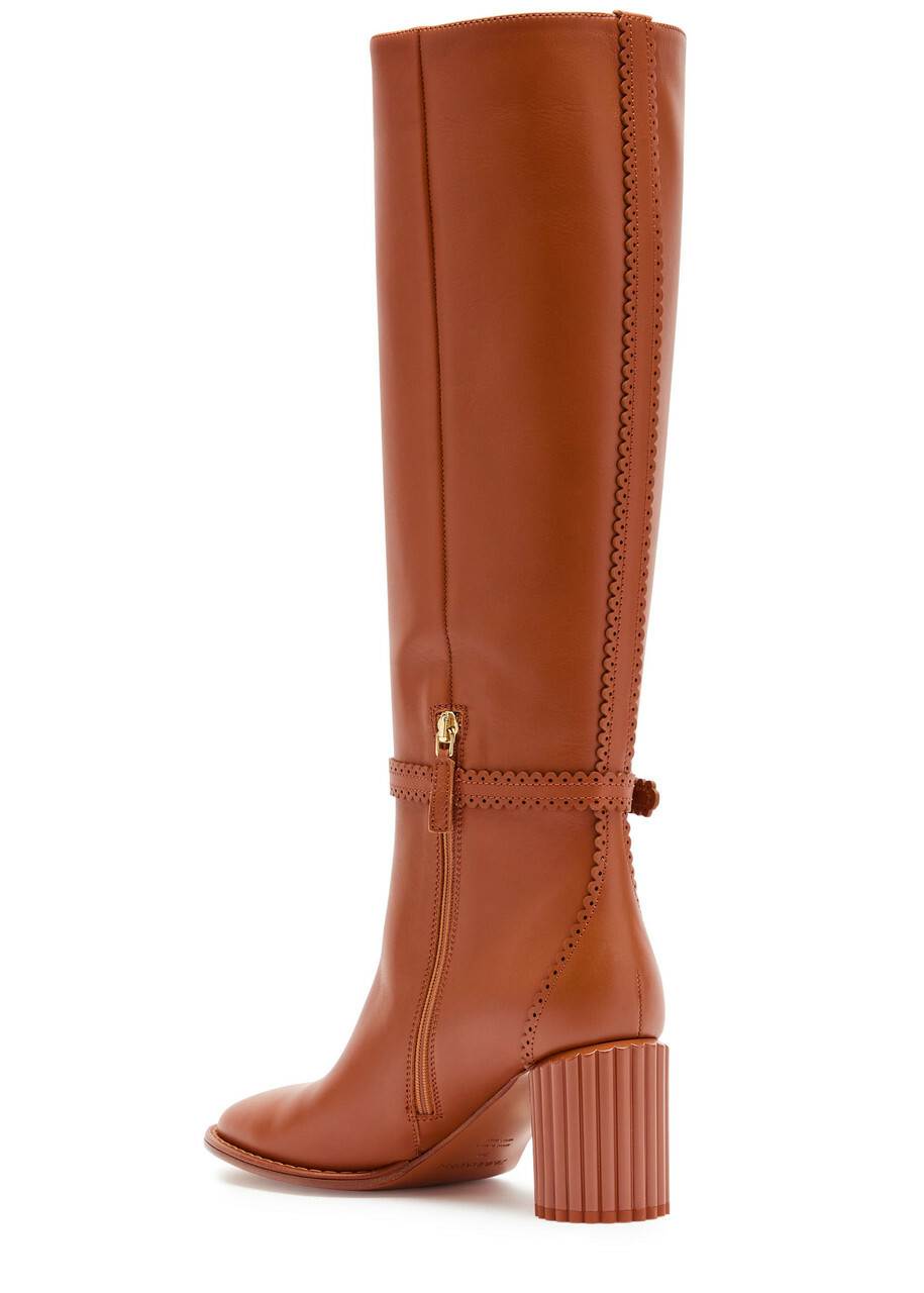 Zimmermann Eddie 70 Leather Knee-high Boots Brown Light