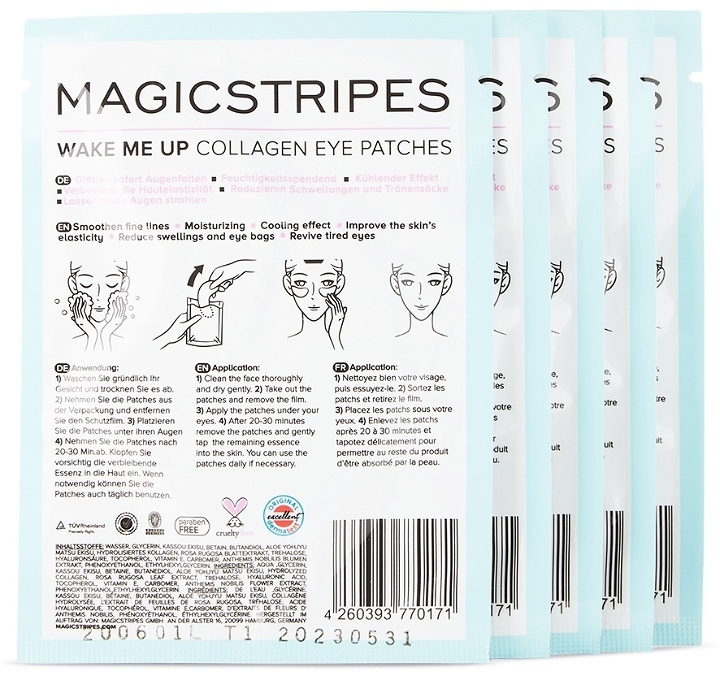 Photo: Magicstripes Five-Pack Wake Me Up Collagen Eye Patches