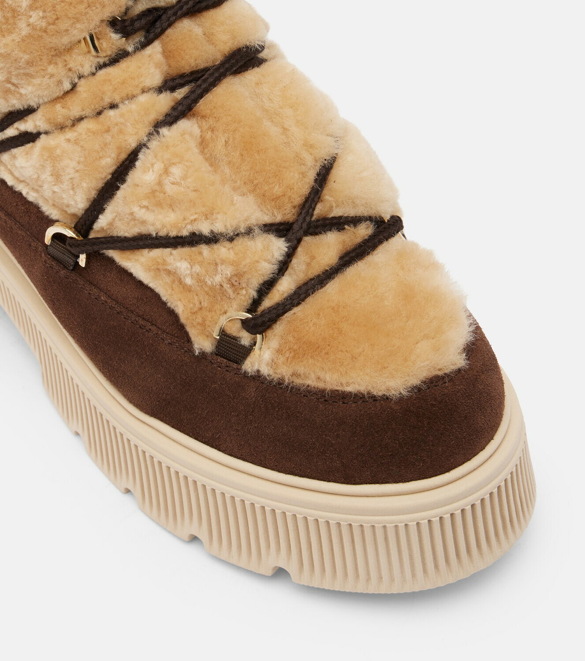 Bogner Turin shearling and suede ankle boots