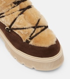Bogner Turin shearling and suede ankle boots