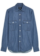 Drake's Chambray Shirt Denim