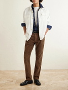 James Perse - Slim-Fit Straight-Leg Cotton-Blend Corduroy Trousers - Brown