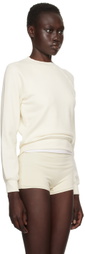 ÉTERNE Off-White Shrunken Raglan Sweatshirt