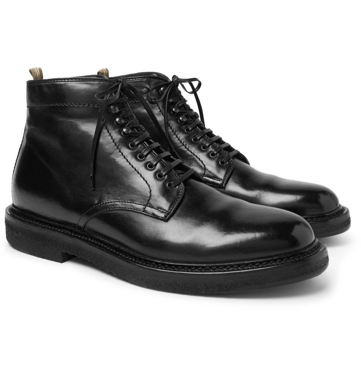 Photo: Officine Creative - Stanford Burnished-Leather Boots - Black