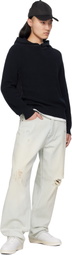 rag & bone Black Gabe Spliced Hoodie