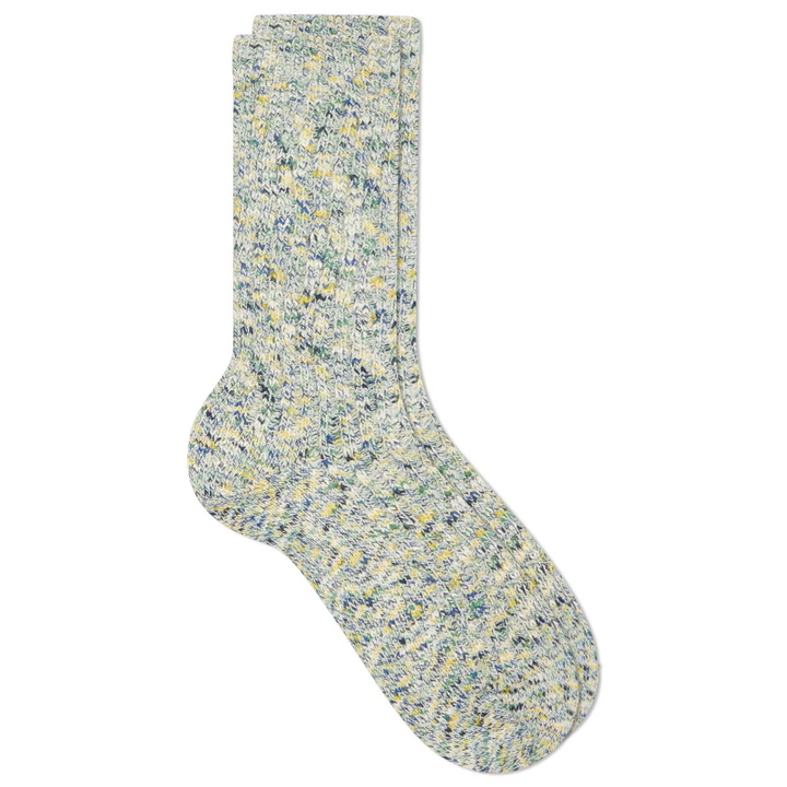 Photo: Anonymous Ism Homespun Art Yarn Crew Sock in Indigo