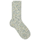 Anonymous Ism Homespun Art Yarn Crew Sock in Indigo