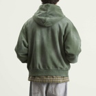 BEAMS Men's Fade Rivet Zip Hoodie in Fade Green