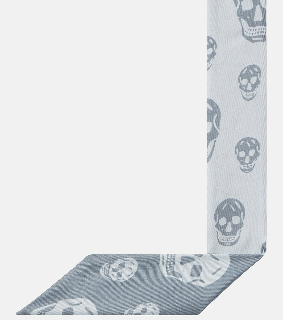 McQueen Skull silk twill scarf