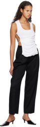 Subtle Le Nguyen White Draped Tank Top