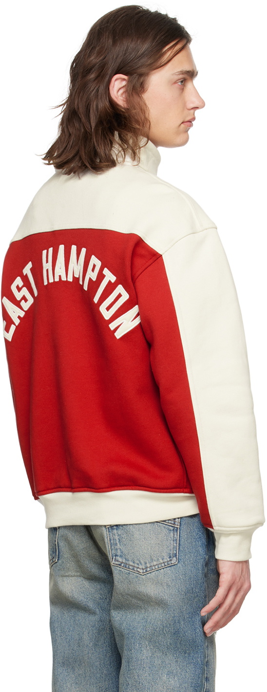Rhude Red & Off-White Half-Zip Sweater