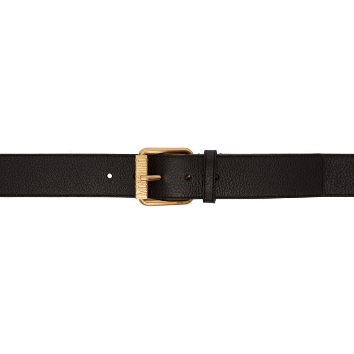 Photo: Moschino Black Simple Leather Belt
