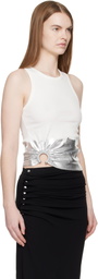 Rabanne White Piercing Tank Top