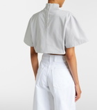 Alaïa Cropped cotton jersey T-shirt