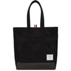 Thom Browne Black Unstructured Nylon Tote