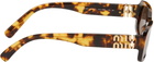 Miu Miu Eyewear Brown Rectangular Sunglasses
