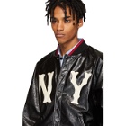 Gucci Black New York Yankees Edition Leather Bomber